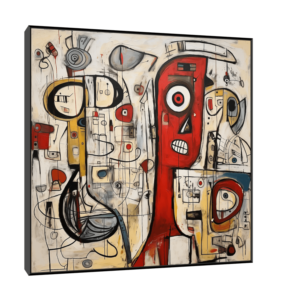 Canvas Slika na platnu Razlivene misli III 30x30cm, Sa ramom, Crni