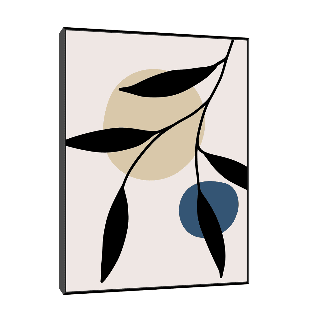 Canvas Slika na platnu Jednostavna III 30x40cm, Sa ramom, Crni