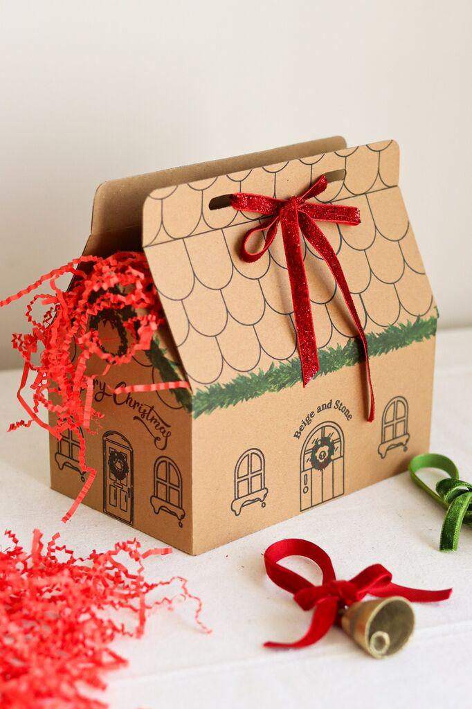 Aberto Design Novogodišnja dekorativna kutija BSY614, Smeđa