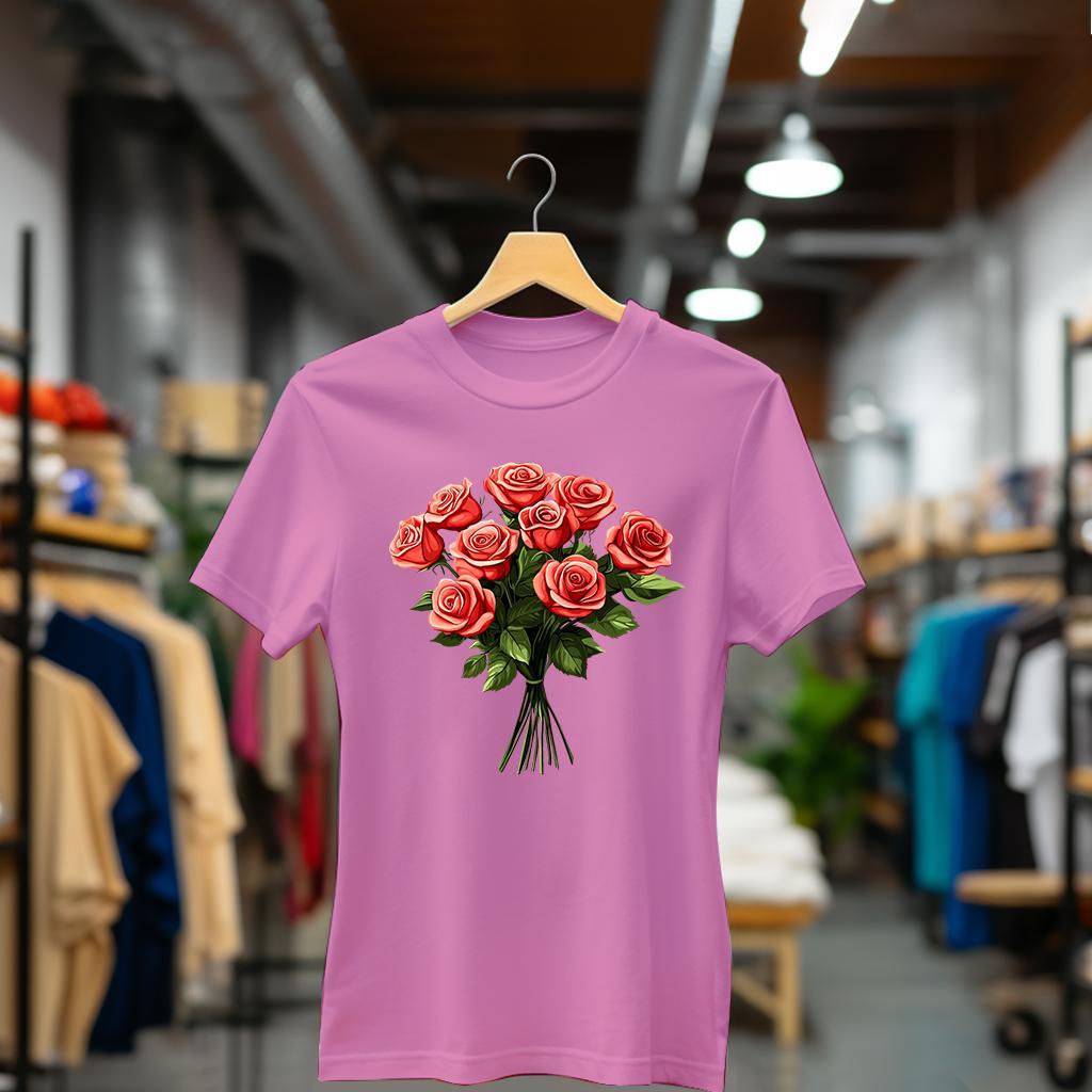 Camiseta Majica sa štampanim printom Cam 947, Ženska, Orhideja