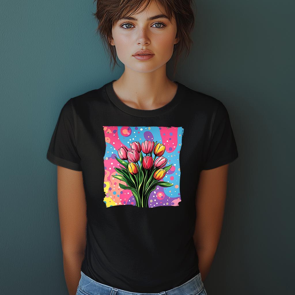 Camiseta Majica sa štampanim printom Cam 955, Ženska, Crna