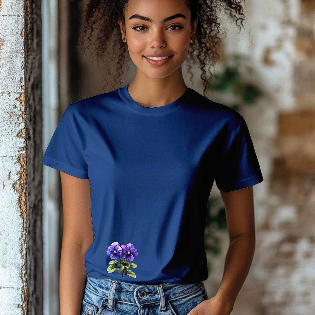 Camiseta Majica sa štampanim printom Cam 951, Ženska, Borovnica