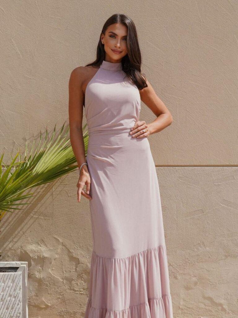 TFNC Ženska haljina Naira, Roze