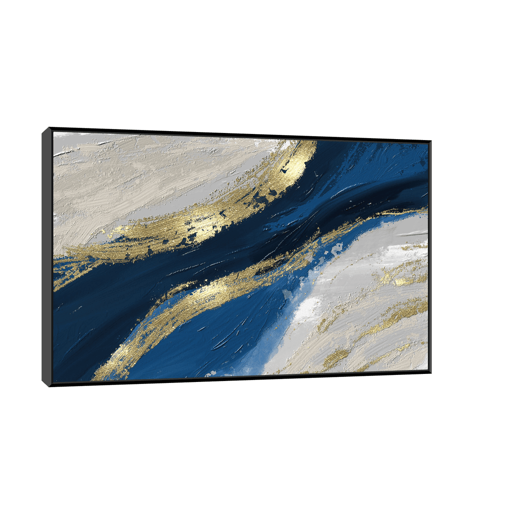 Canvas Slika na platnu Zlatna linija 75x45cm, Sa ramom, Crni