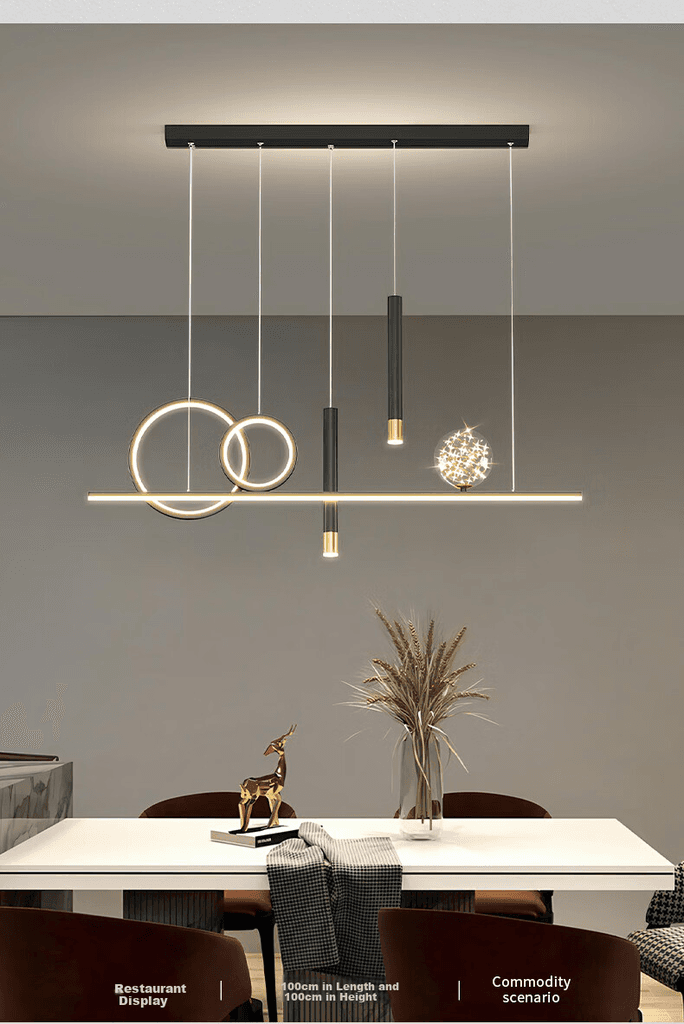 HD Viseća lampa LED, 83 W, Crna