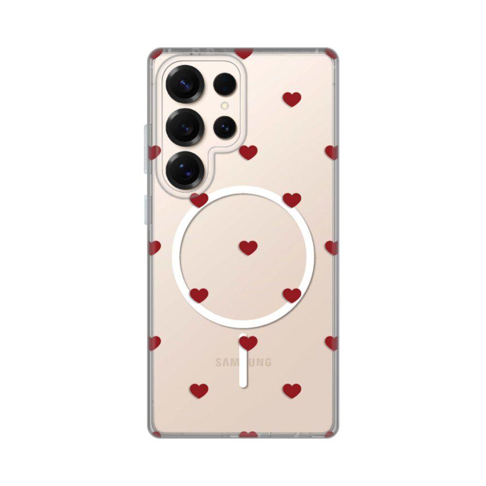 Maska za Samsung Galaxy S24 Ultra S928B Hearts Print Magsafe, Šarena