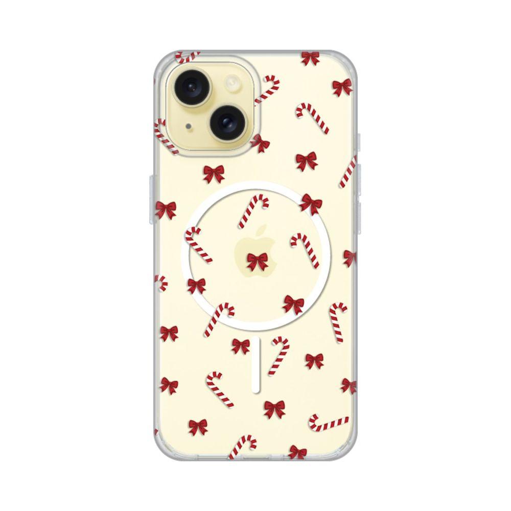 Maska za iPhone 15 6.1 Candy Bows Print Magsafe, Šarena