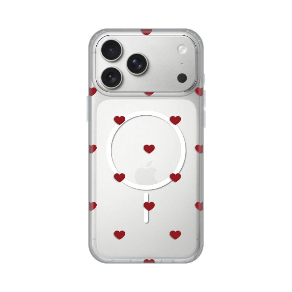 Maska za iPhone 17 Pro Max 6.9 Hearts Print Magsafe, Šarena