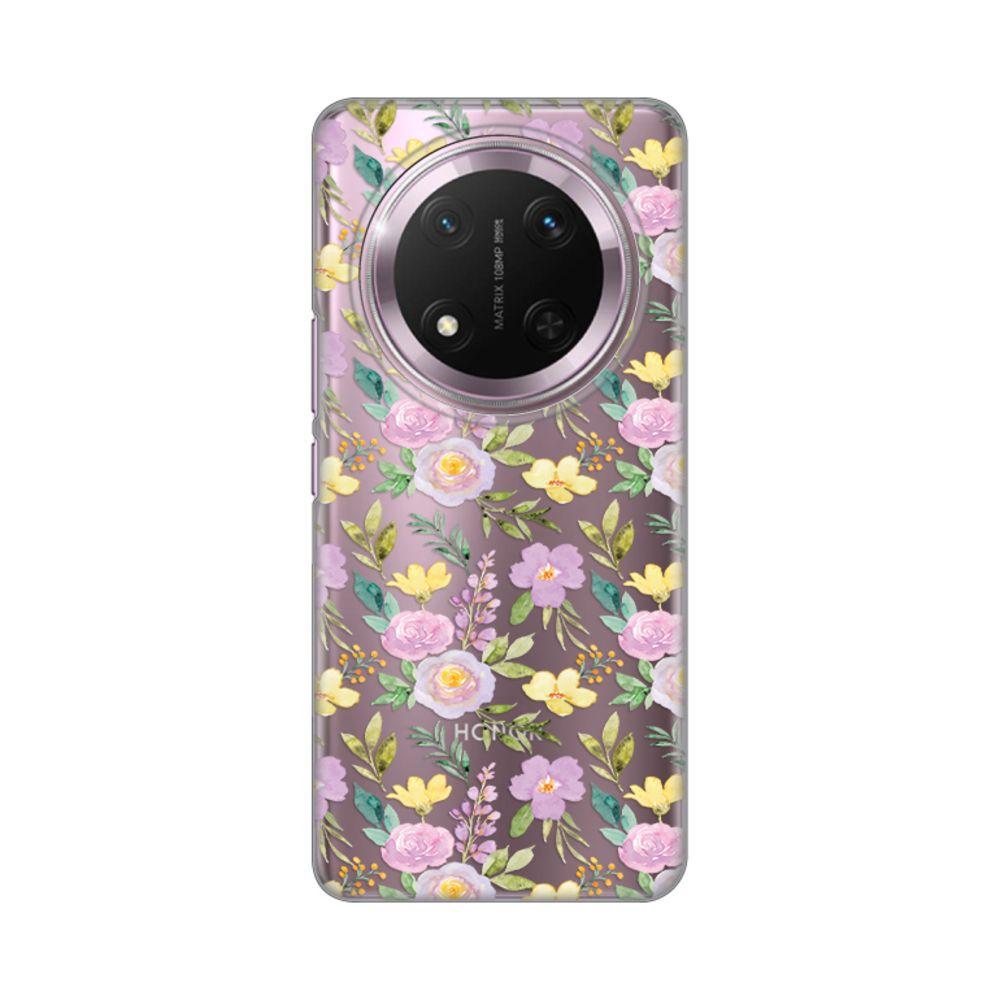 Maska za Honor Magic 7 Lite Soft Flowers  Print Skin, Šarena