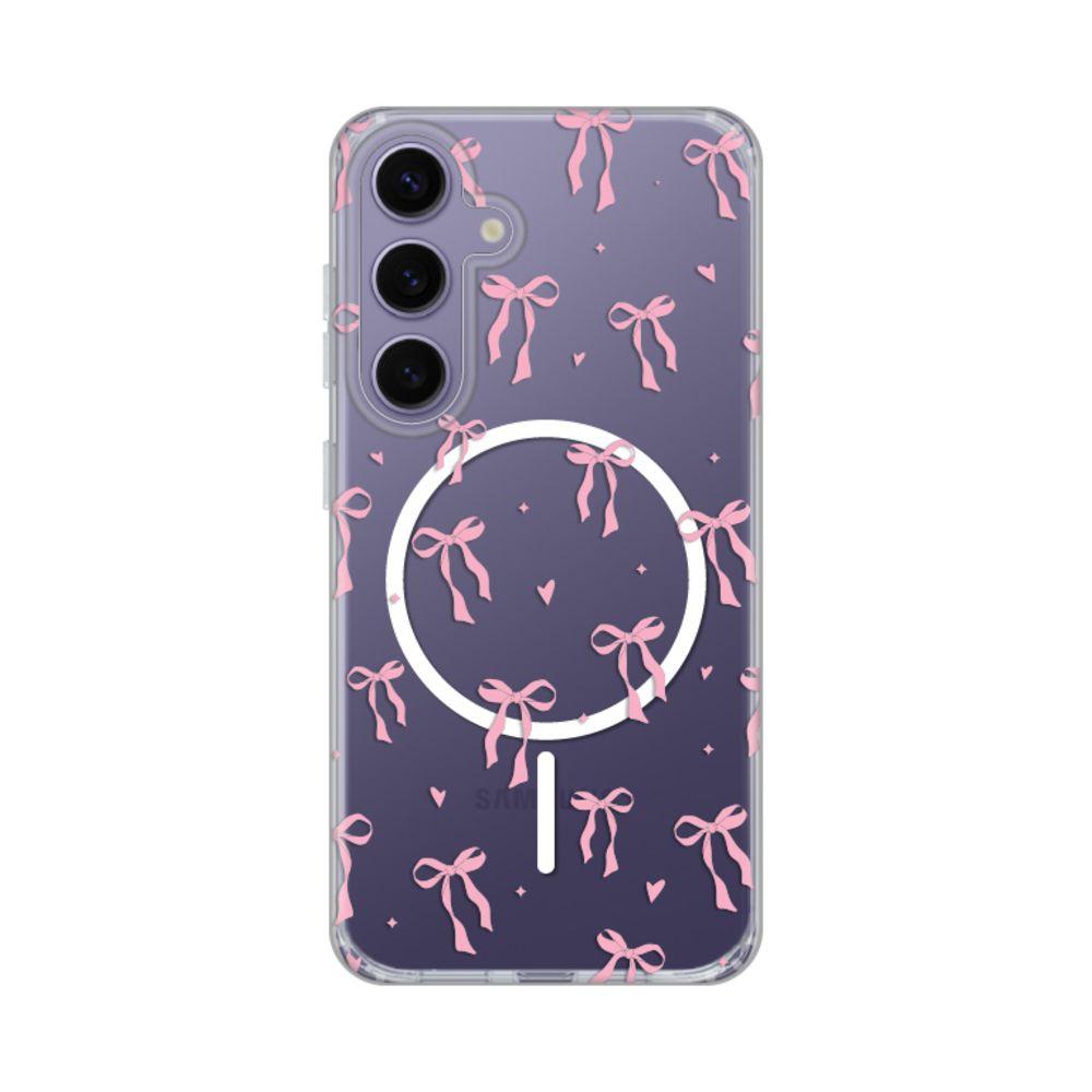 Maska za Samsung Galaxy S24 Cute Bows Print Magsafe S921B, Šarena