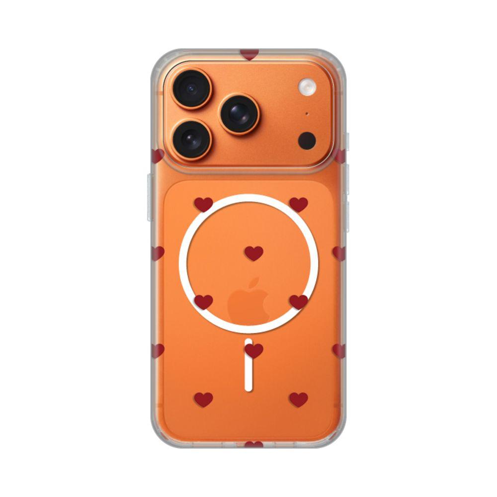Maska za iPhone 17 Pro 6.3 Hearts Print Magsafe, Šarena