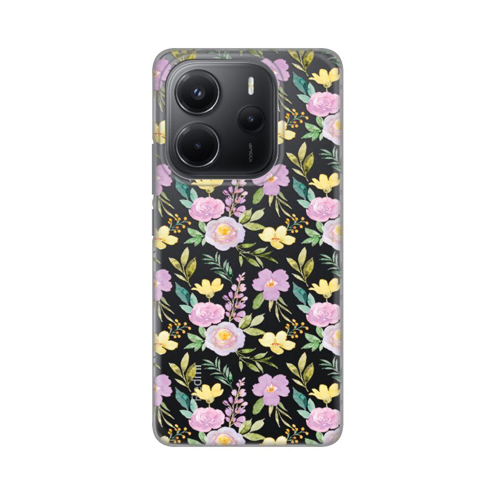 Maska za Xiaomi Redmi Note 14 4G  Soft Flowers  Print Skin, Šarena