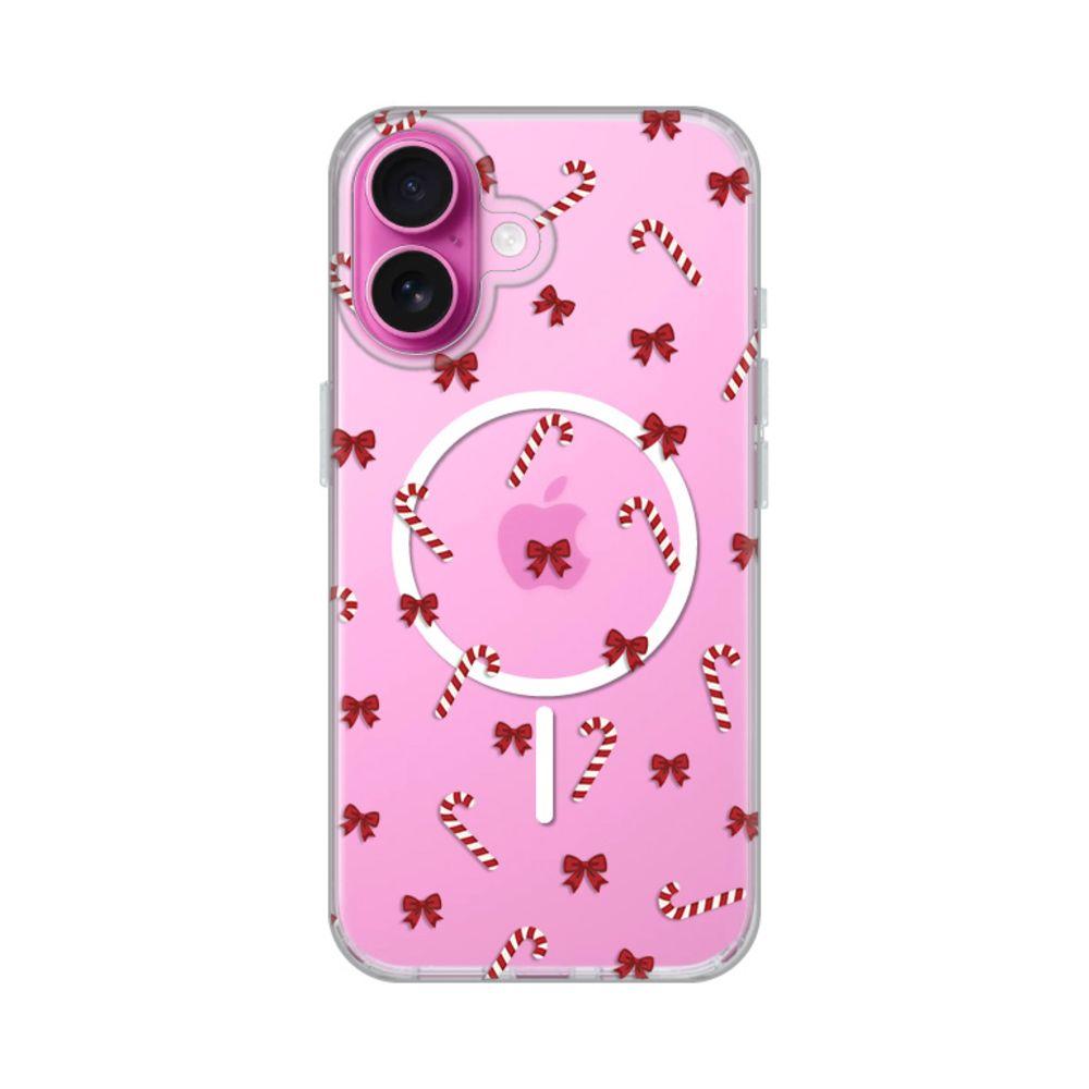 Maska za iPhone 16 6.1 Candy Bows Print Magsafe, Šarena