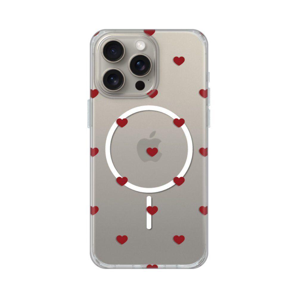 Maska za iPhone 15 Pro Max 6.7 Hearts Print Magsafe, Šarena