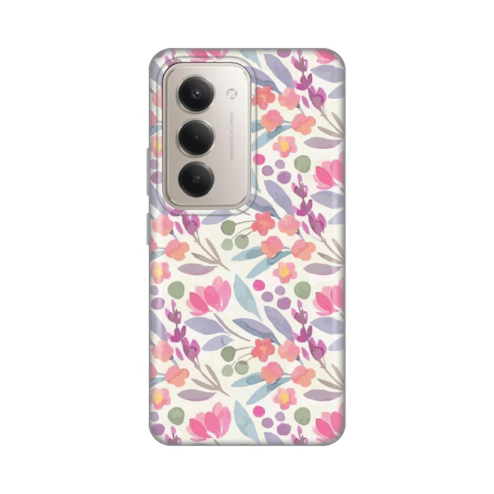 Maska za Xiaomi Redmi 15 4G Watercolor Flowers  Print, Šarena