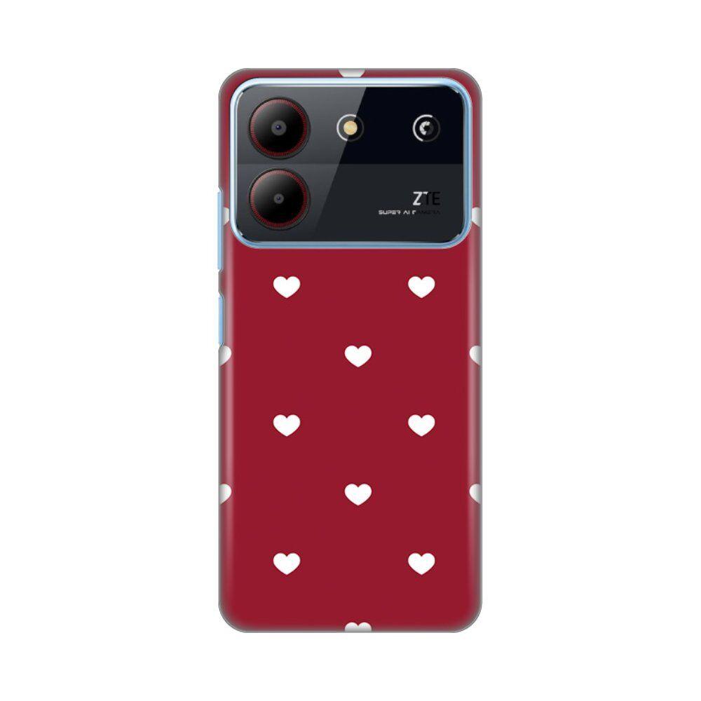 Maska za ZTE Blade A54 Hearts  Print Skin, Šarena