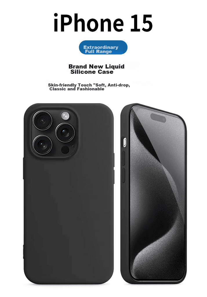 Escase Maska za mobilni telefon iPhone 15 Pro, Crna