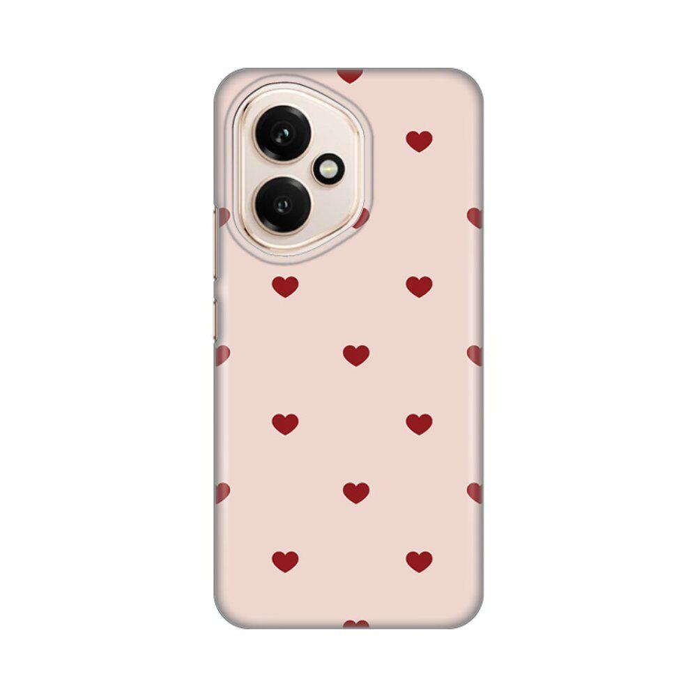 Maska za Honor 400 Beige Hearts  Print, Šarena