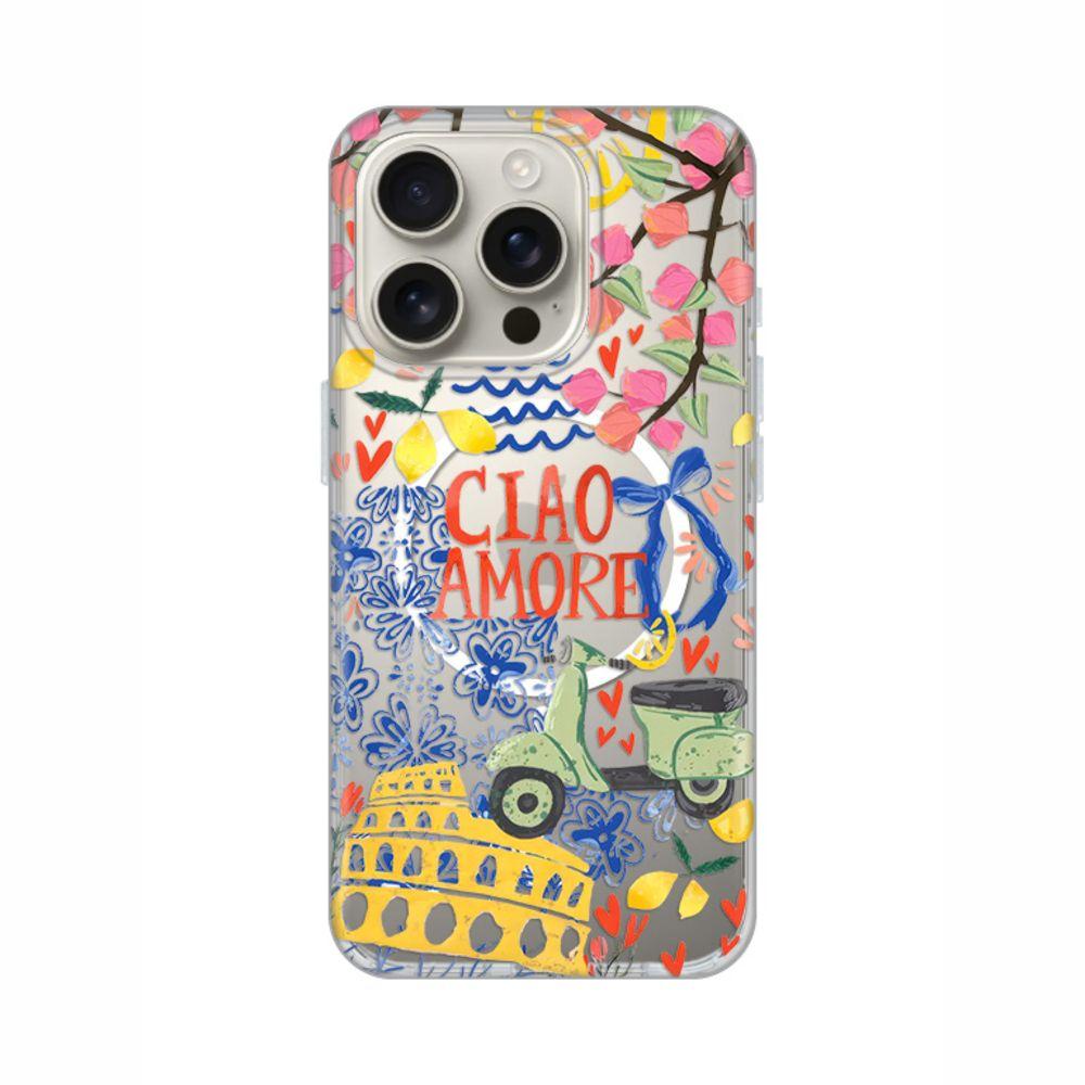 Maska za iPhone 16 Pro 6.3 Ciao Amore Print Magsafe, Šarena