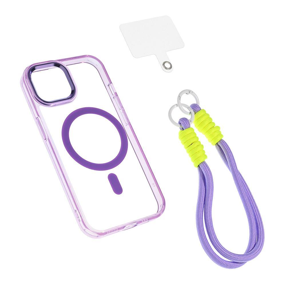 Maska za iPhone 15 6.1 Magsafe Loop, Ljubičasta