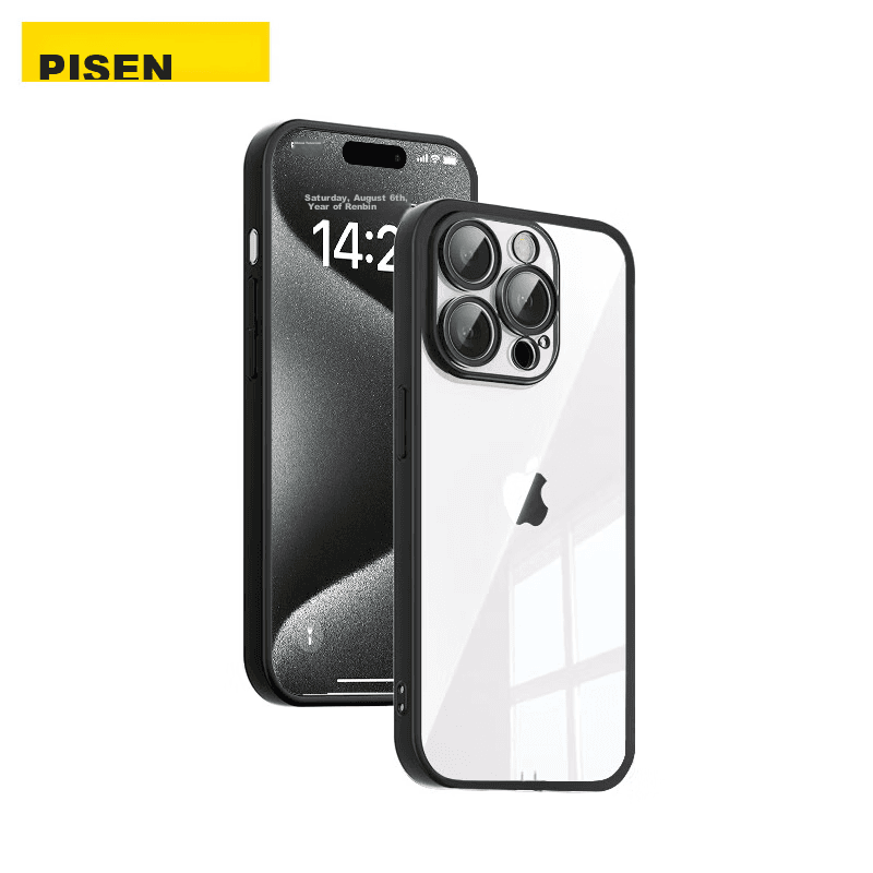 Pisen Maska za mobilni telefon iPhone 15 Pro Max, Crna