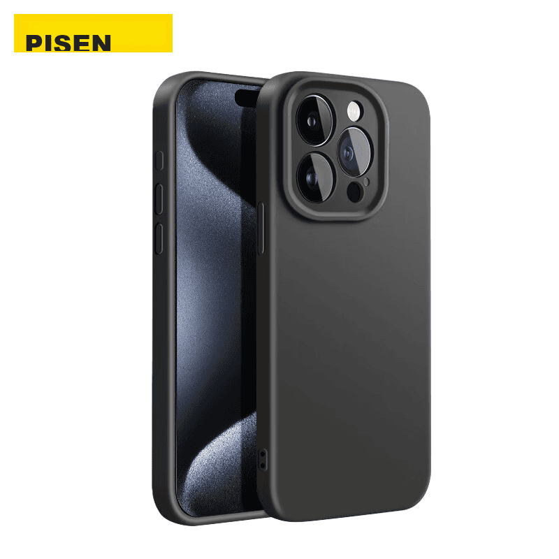 Pisen Maska za mobilni telefon iPhone 15 Pro Max, Crna
