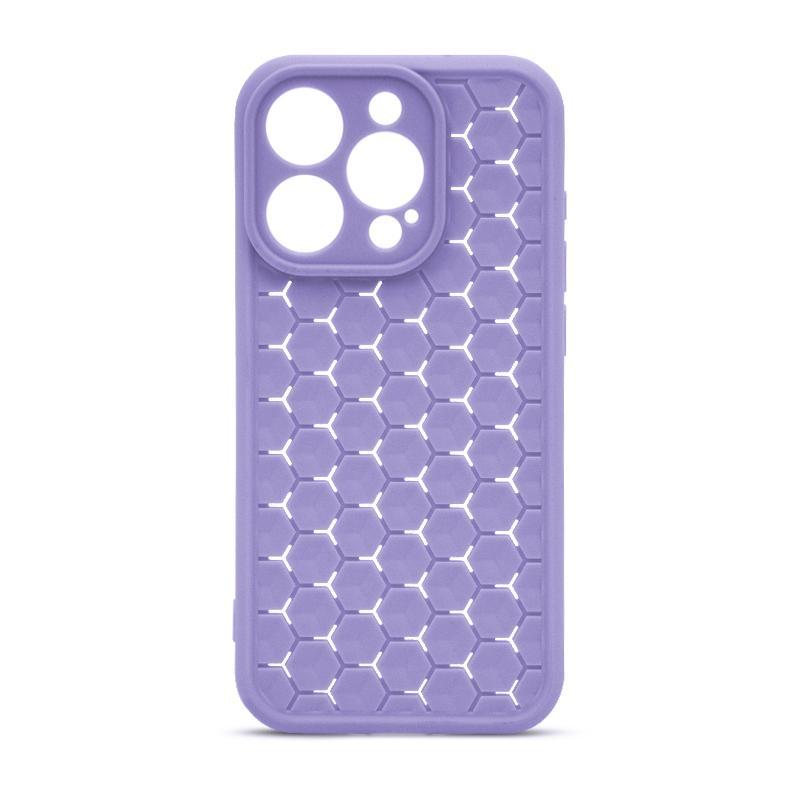 Futrola Honeycomb Color za Iphone 15 Pro, Svetloljubičasta