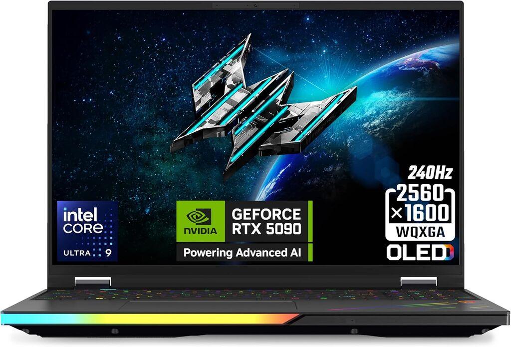 Acer Gaming laptop Predator Helios 16 AI PH16-73-92RF, Intel Core Ultra 9 275HX, 16" OLED, 240Hz, RTX5090, 64GB, 1TB + 2TB PCIe NVMe SSD, Crni