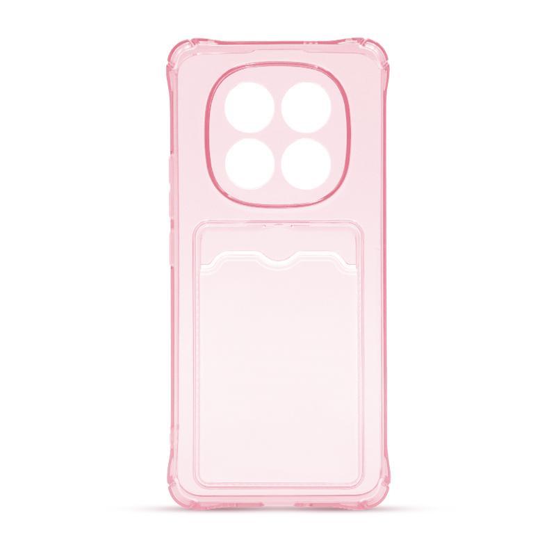 Futrola Clear Wallet za Xiaomi Redmi Note 14 Pro Plus 5G, Roze