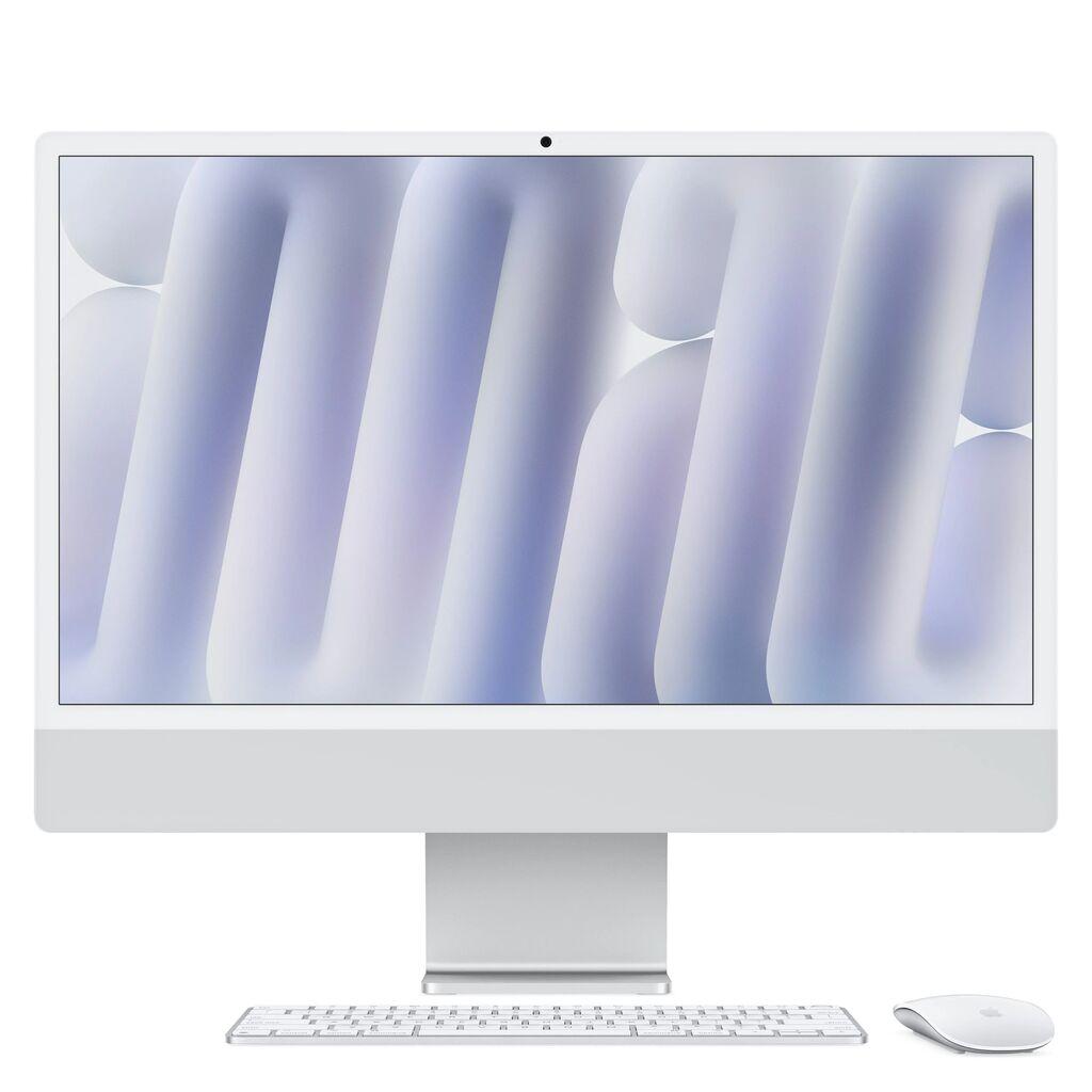 Apple All in One Računar 24" iMac M4 sa 4,5K Retina displejom, 10-jezgarnim CPU-om, 10-jezgarnim GPU-om, 16 GB objedinjene memorije i 256 GB SSD, Srebrna boja
