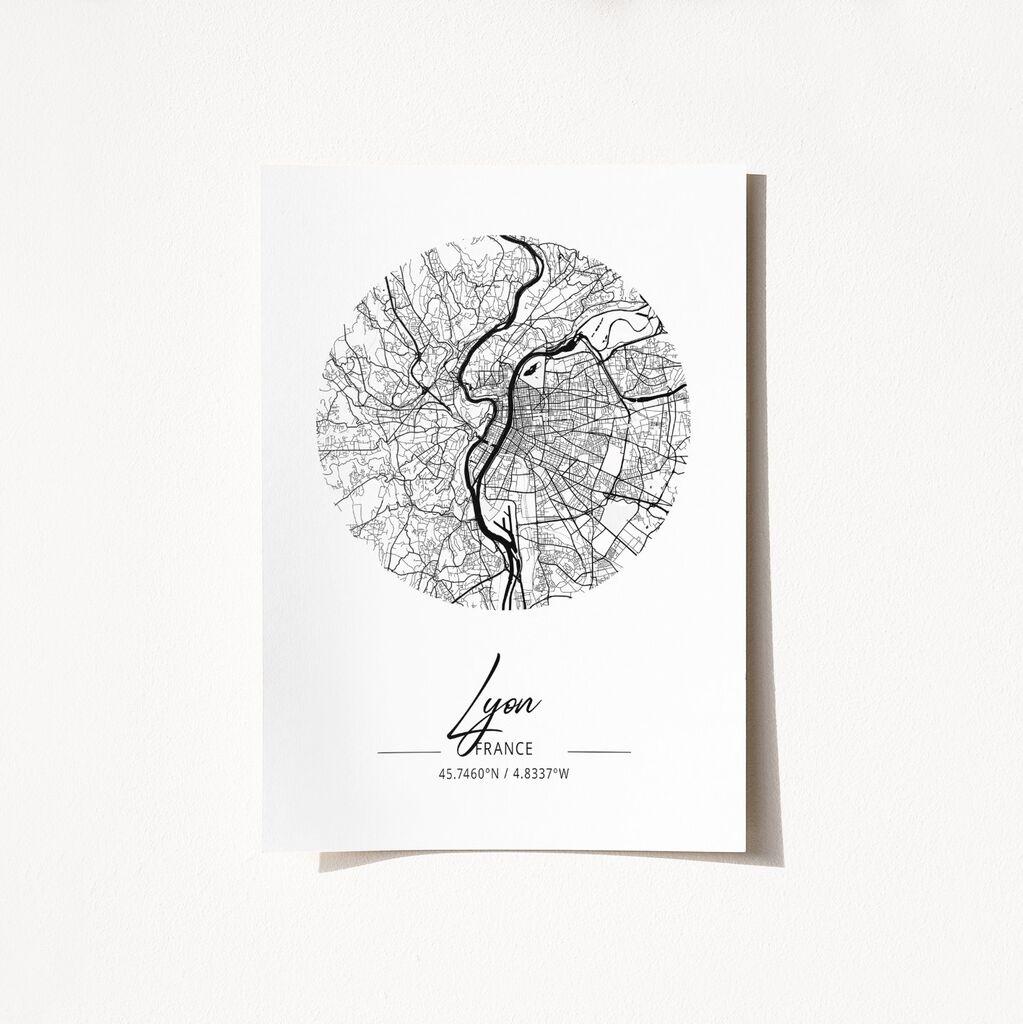 Wallity Poster France Lyon-2075, 21x29,7 cm