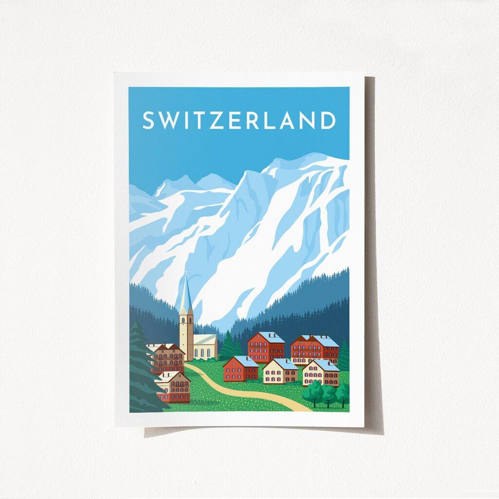 Wallity Poster Switzerland-1989, 21x29,7 cm