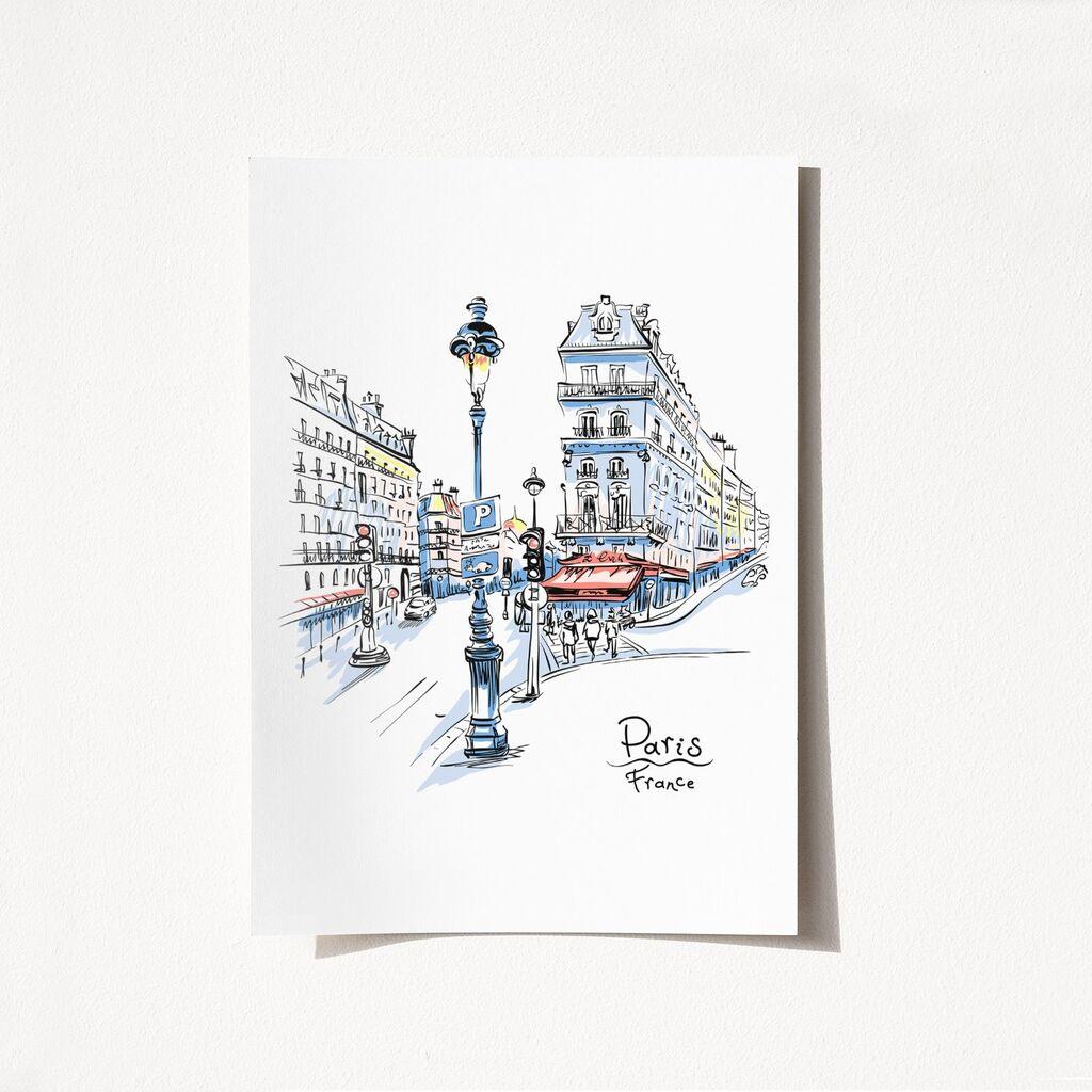 Wallity Poster France Paris-2030, 21x29,7 cm
