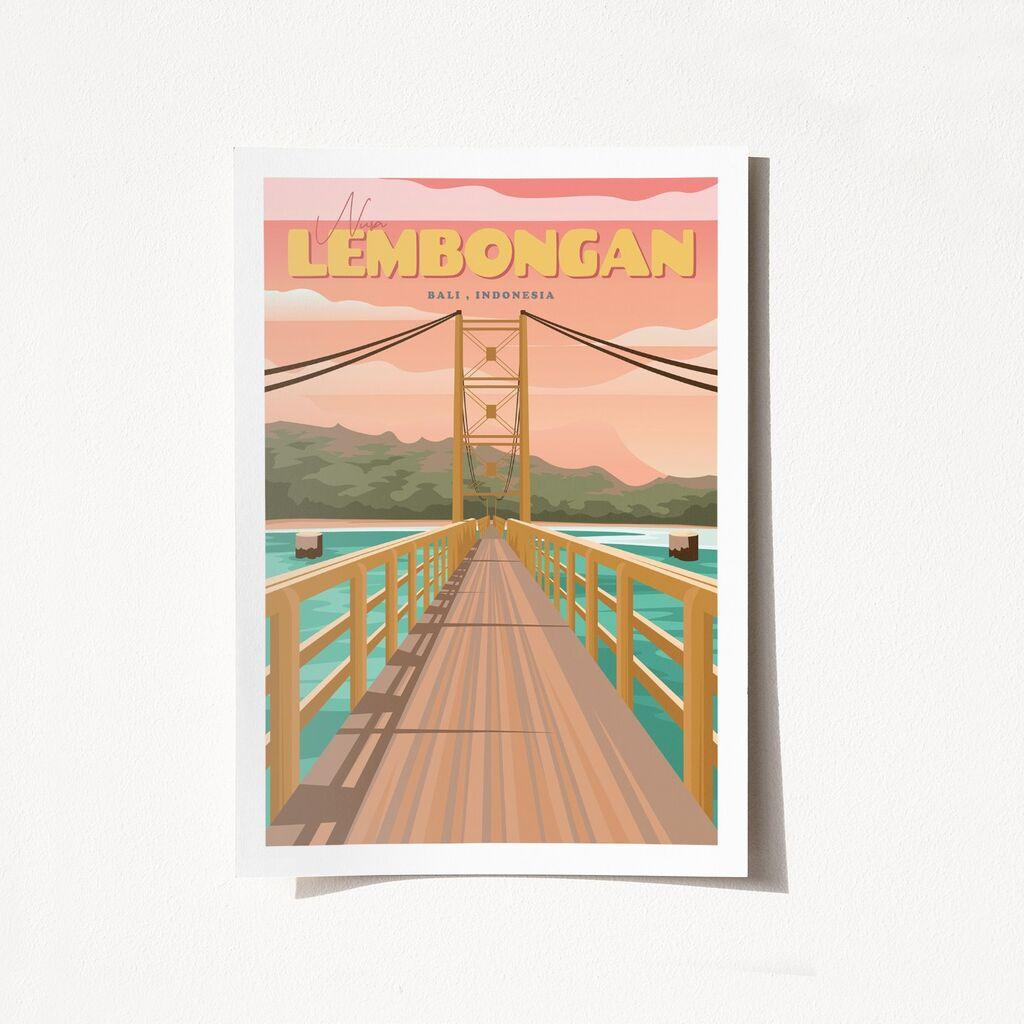 Wallity Poster Lembongan Bali Indonesia-1950, 21x29,7 cm