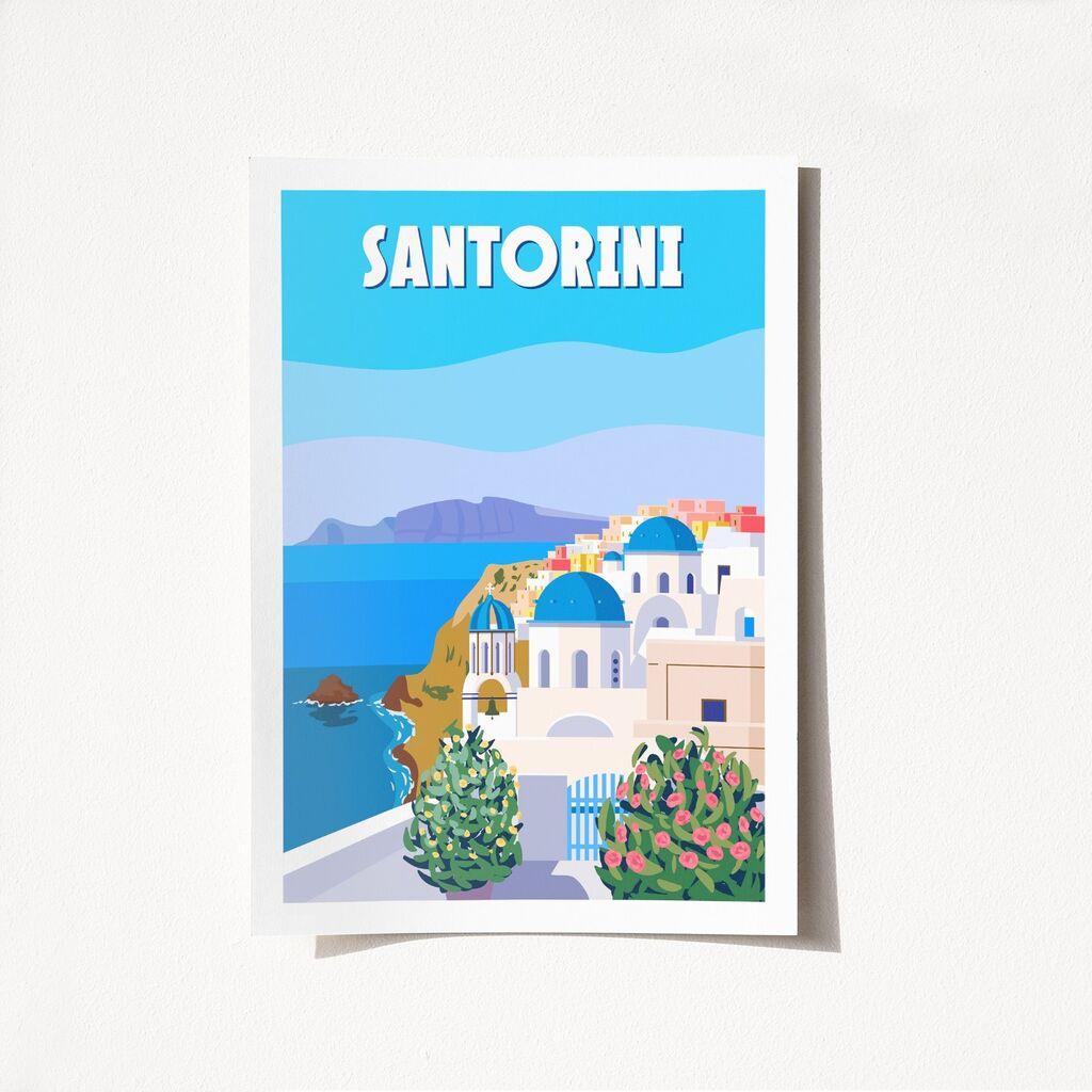 Wallity Poster Santorini-2007, 21x29,7 cm