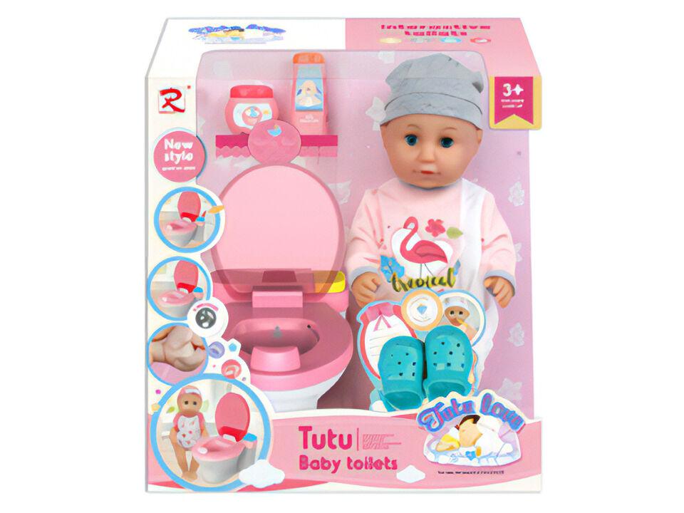 Lutka beba sa WC šoljom, Roze