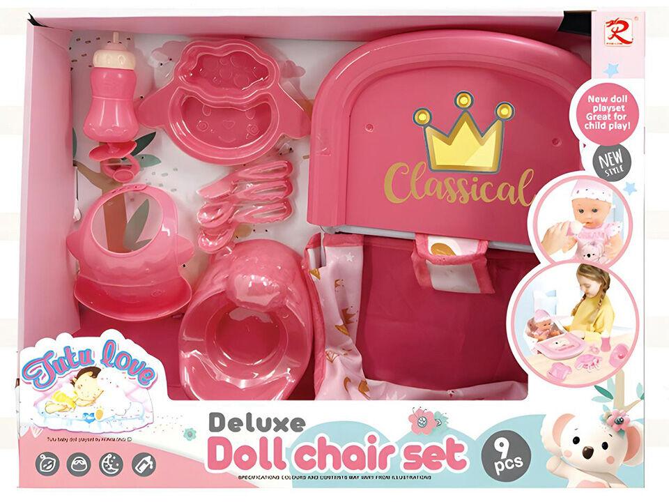 Igračka Set za hranjenje bebe, 9 delova, Roze