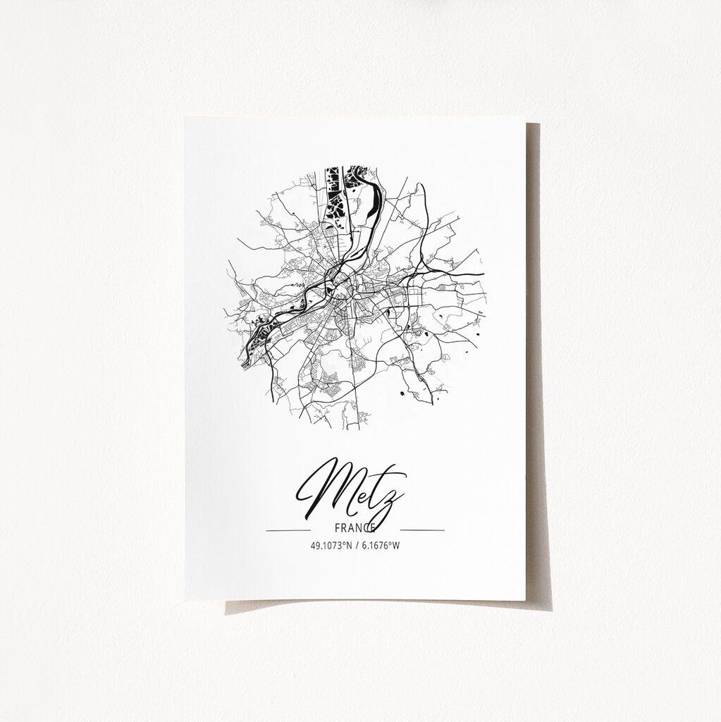 Wallity Poster France Metz-2073, 21x29,7 cm