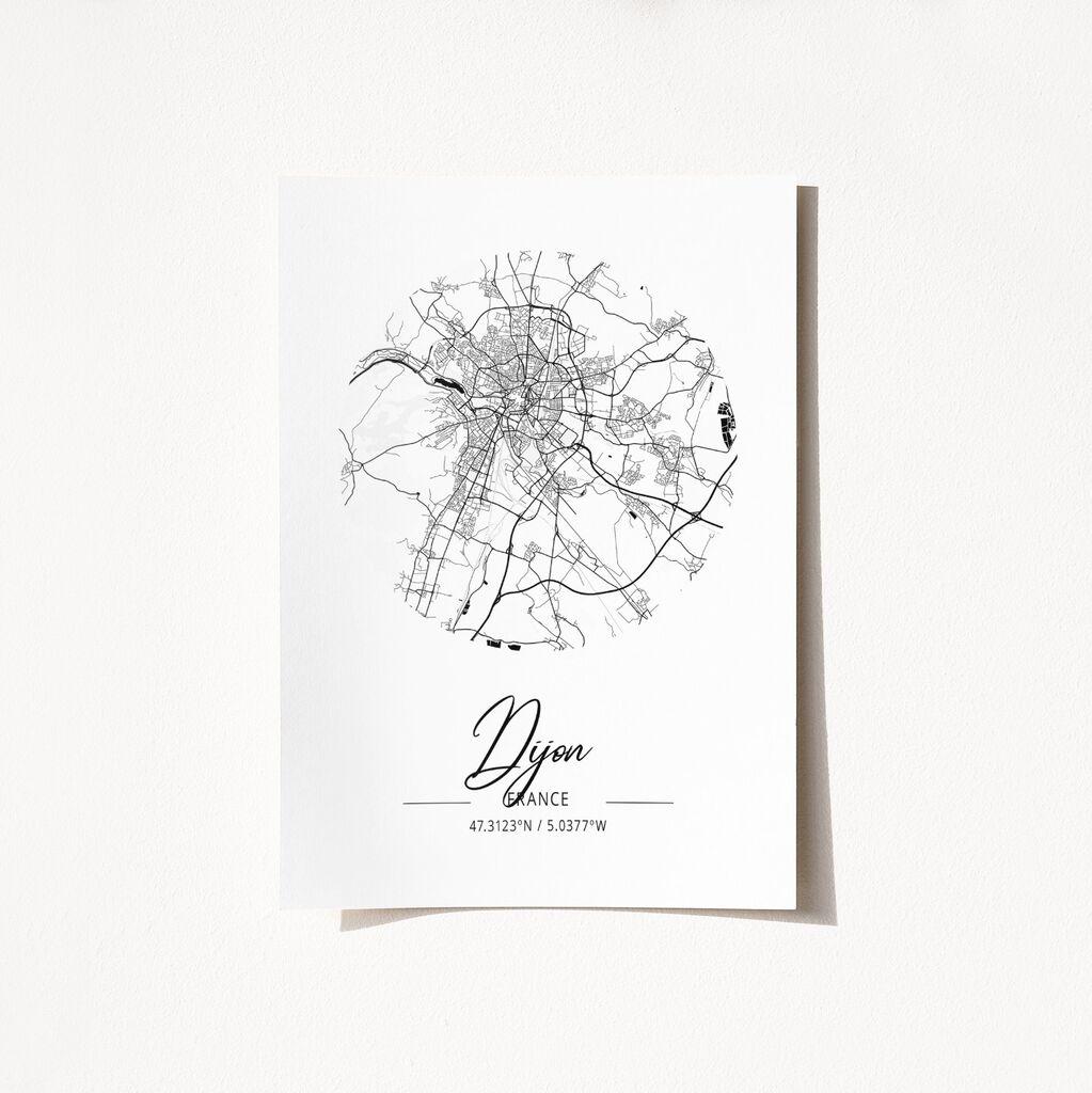 Wallity Poster France Dijon-2078, 21x29,7 cm
