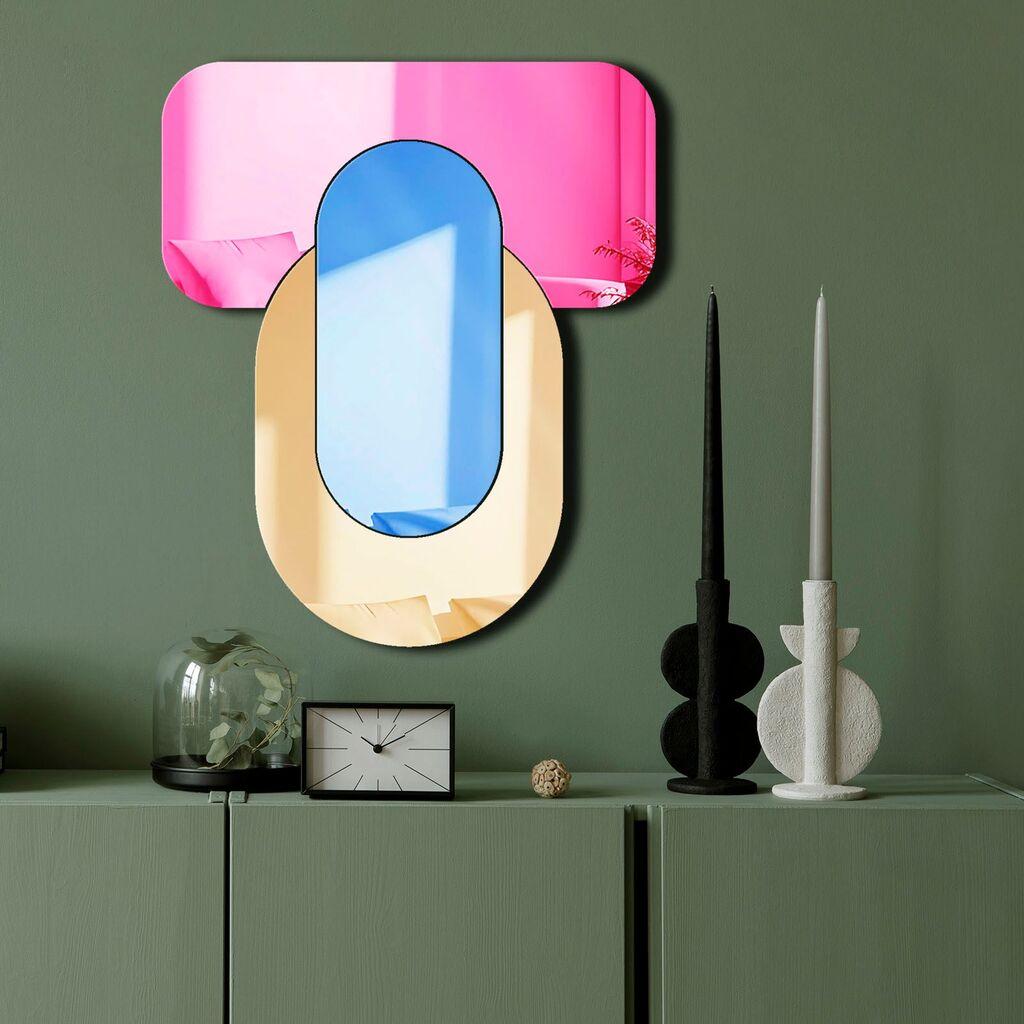 Wallity Ogledalo Ozgl519, 40x48 cm, Šareno