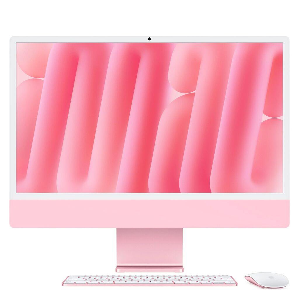 Apple All in One Računar 24" iMac M4 sa 4,5K Retina displejom, 8-jezgarnim CPU-om, 8‑jezgarnim GPU-om, 16 GB objedinjene memorije i 256 GB SSD, Roze