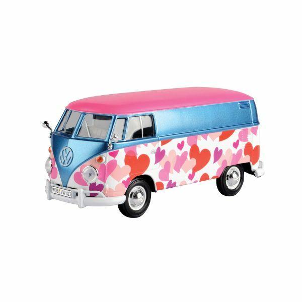 Motor Max Igračka Hipi kombi za dostavu Ljubav Volkswagen, 1:24, Roze