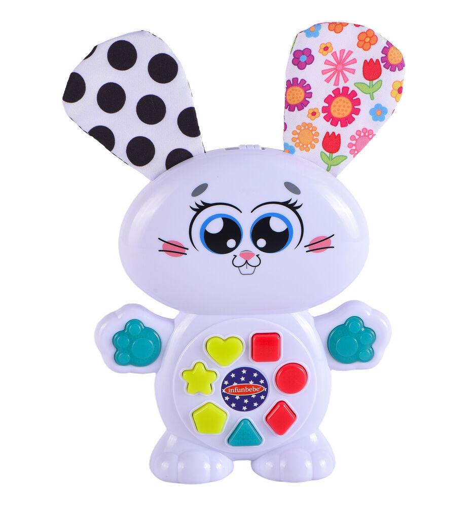 Infunbebe Mužička igračka za bebe Moj prvi zeka, Bela