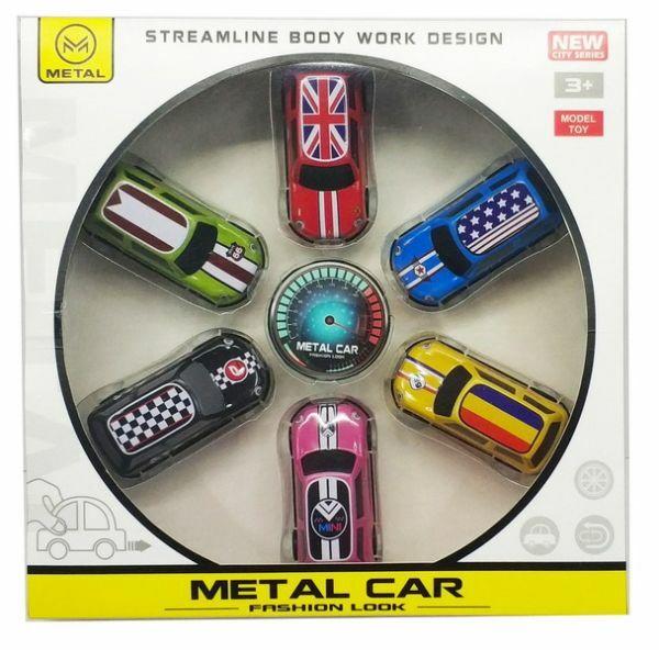 Metal Car Set igračaka autića, 6 komada, Šareni