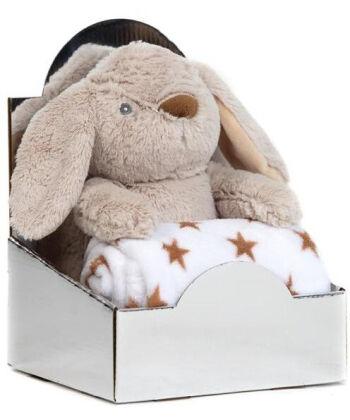 BBO Set ćebe sa igračkom za bebe Zeka, Bež