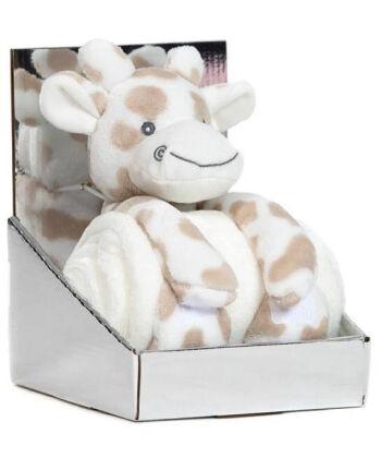 BBO Set ćebe sa igračkom za bebe Žirafa, Beli
