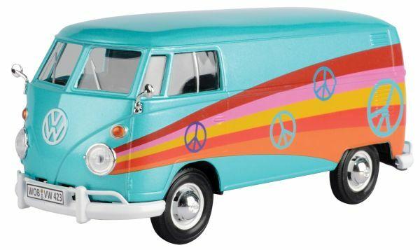Motor Max Igračka Hipi kombi za dostavu Mir Volkswagen, 1:24, Plavi
