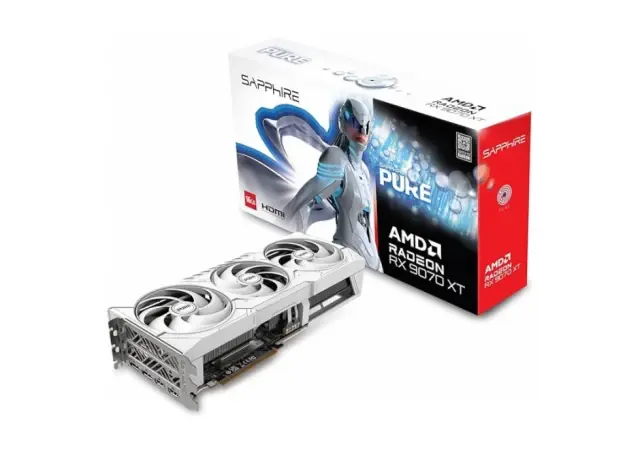 Sapphire Grafička kartica Radeon RX 9070 XT PURE 11348-02-20G, 16GB, 2x HDMI, 2x DP