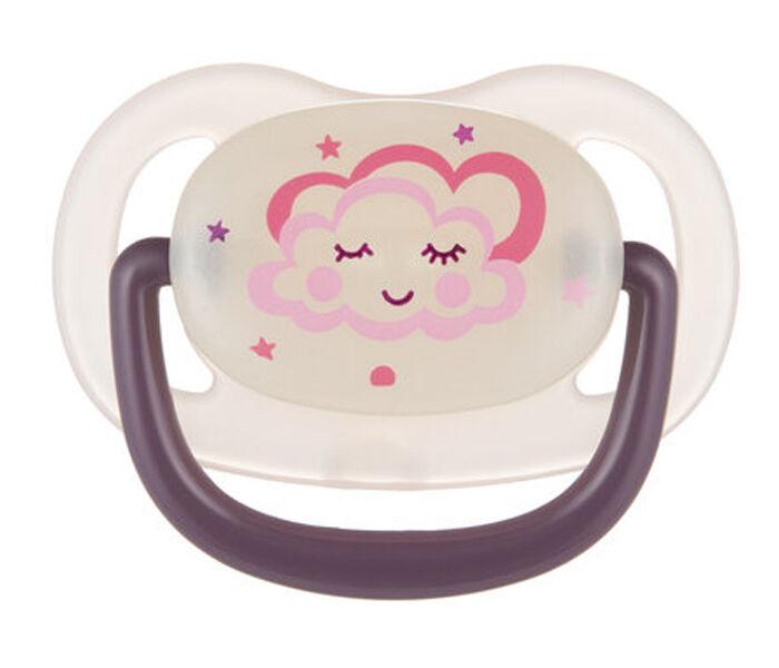 Canpol Babies Silikonska varalica za devojčice Night dreams, 0-6 meseci, Bela