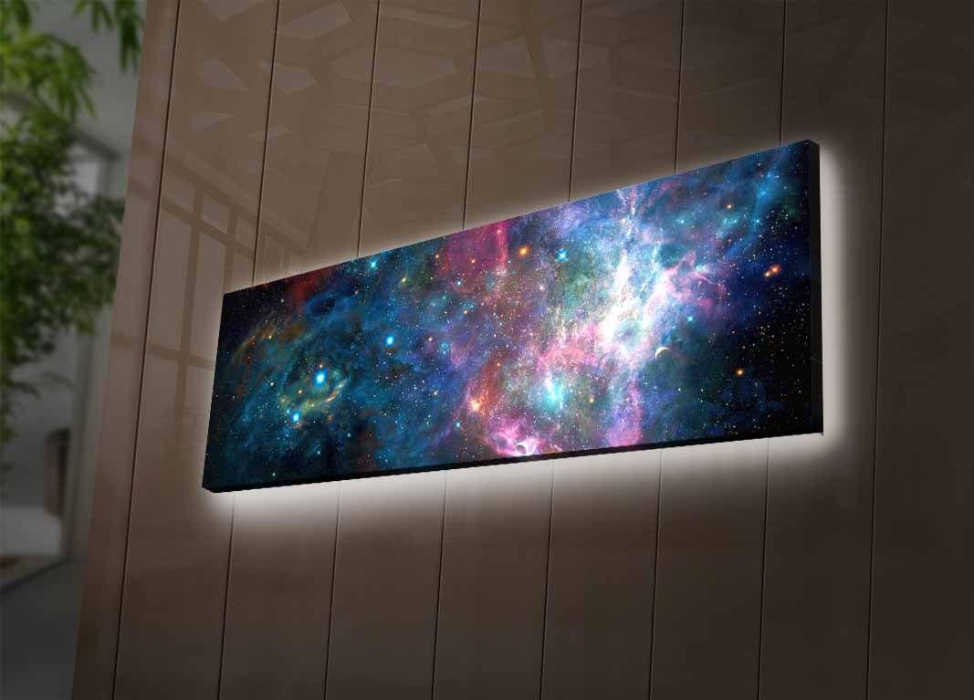 Wallity Slika na platnu sa LED osvetljenjem 30x90cm